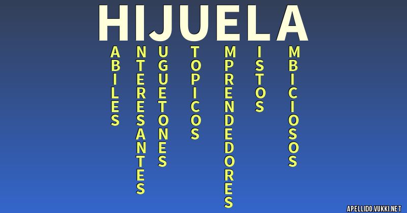 Significado del apellido hijuela