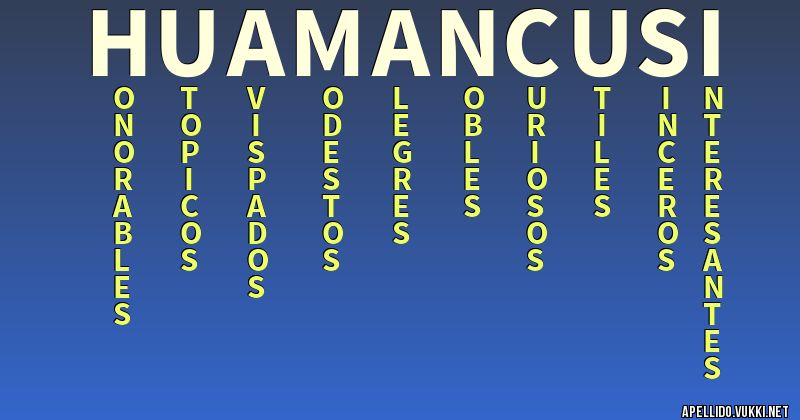 Significado del apellido huamancusi