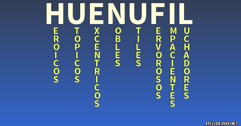 Significado del apellido huenufil