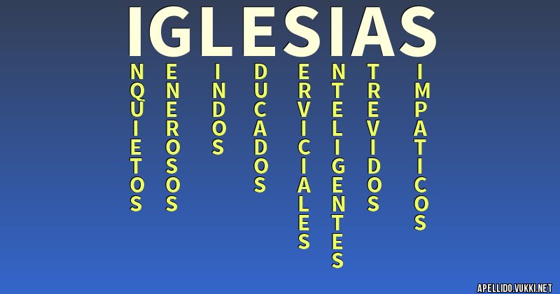 Significado del apellido iglesias
