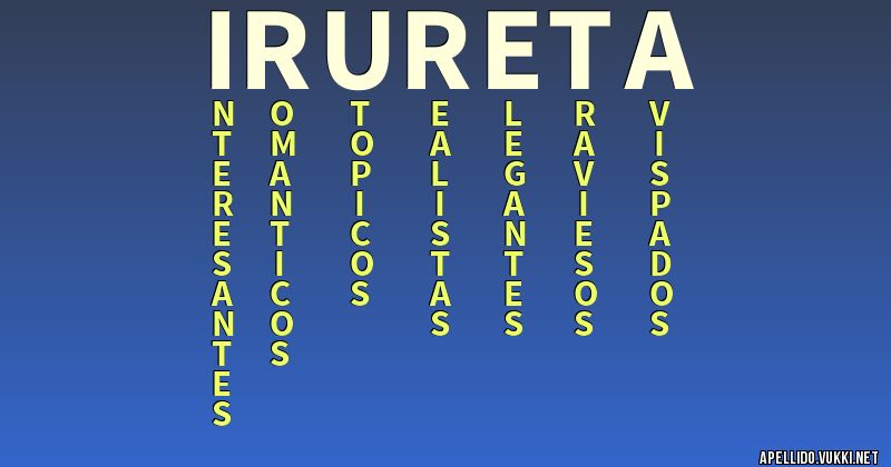Significado del apellido irureta