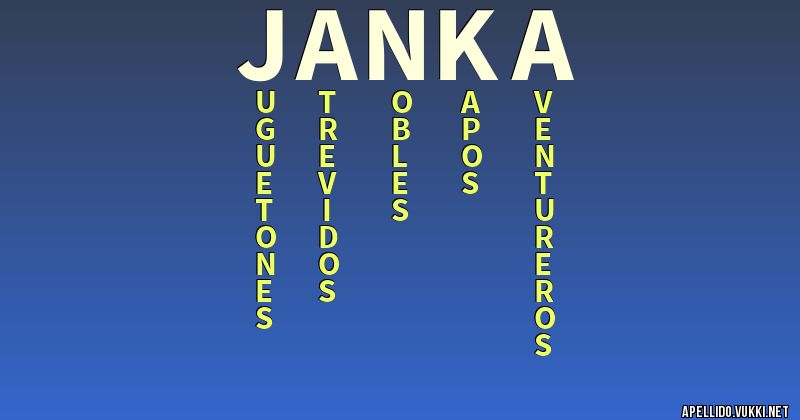 Significado del apellido janka