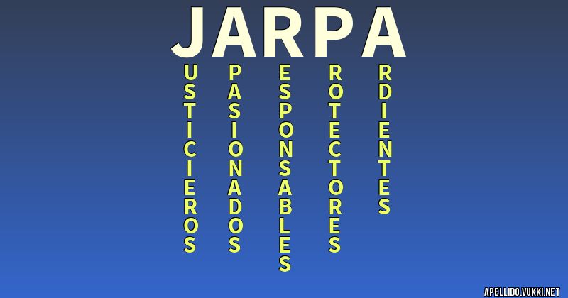 Significado del apellido jarpa
