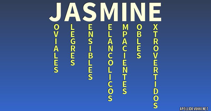 Significado del apellido jasmine