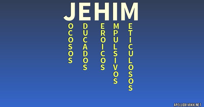 Significado del apellido jehim