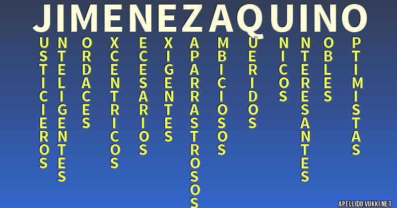Significado del apellido jiménez aquino