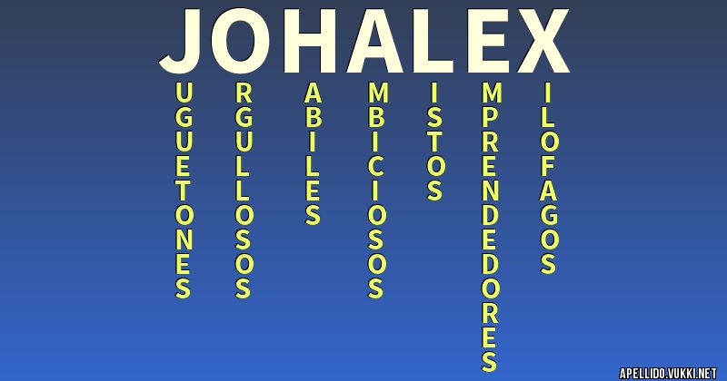 Significado del apellido johalex