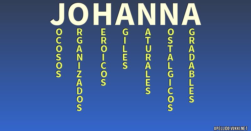 Significado del apellido johanna