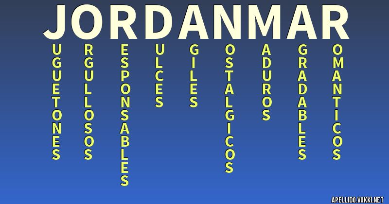 Significado del apellido jordan mar