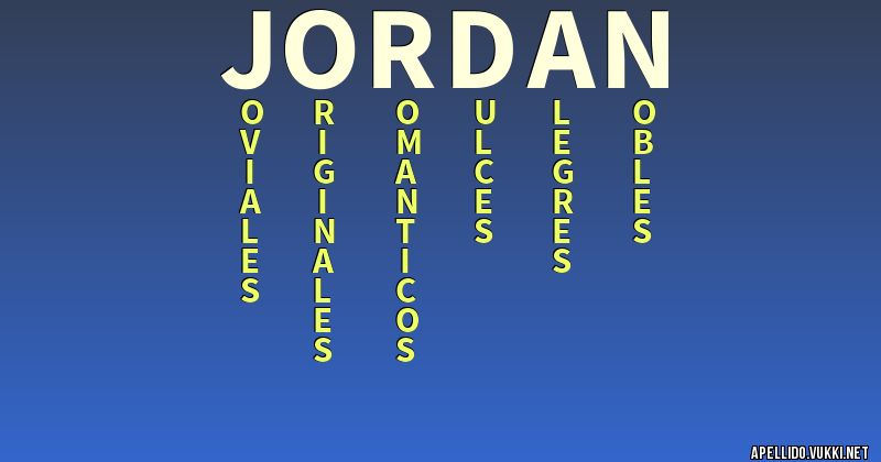 Significado del apellido jordan