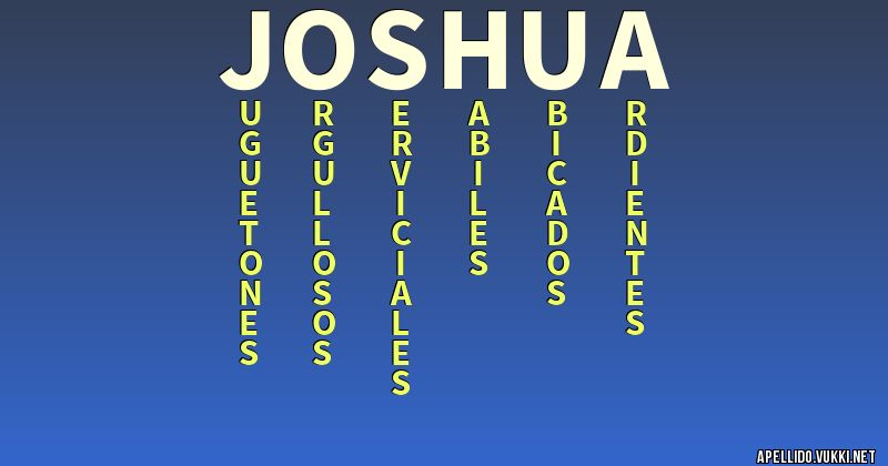Significado del apellido joshua