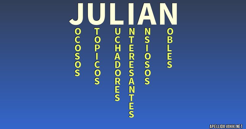 Significado del apellido julian