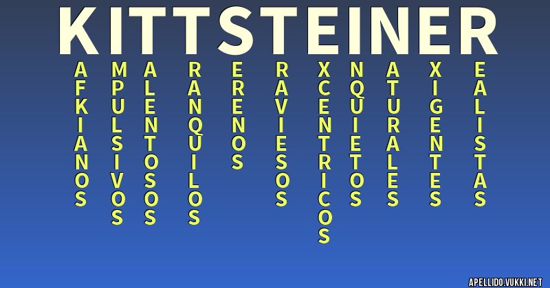 Significado del apellido kittsteiner