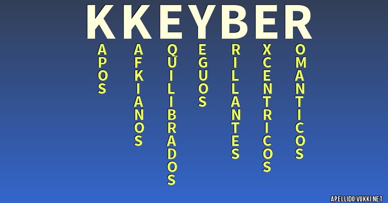 Significado del apellido kkeyber