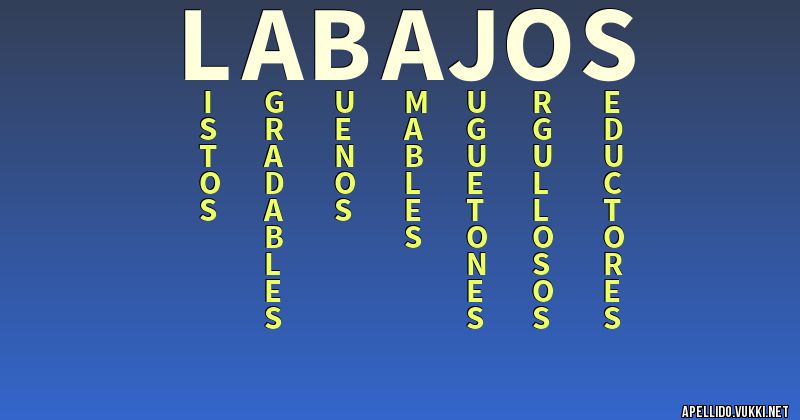 Significado del apellido labajos Significados de los apellidos