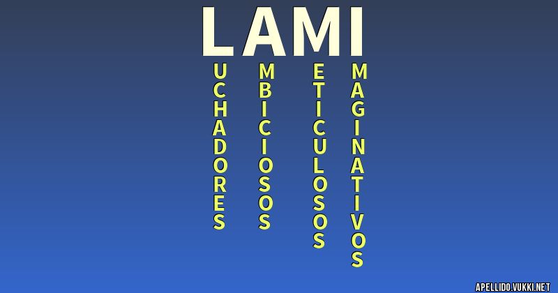 Significado del apellido lami