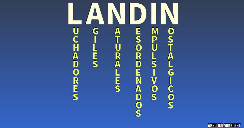 Significado del apellido landin