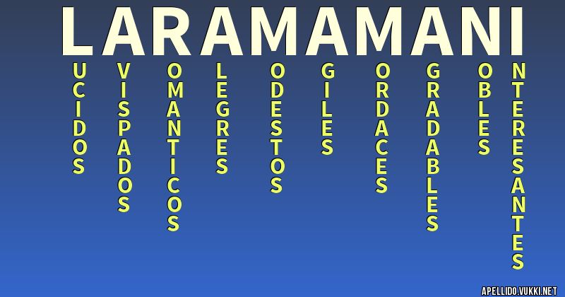 Significado del apellido lara mamani
