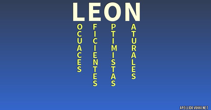 Significado del apellido león