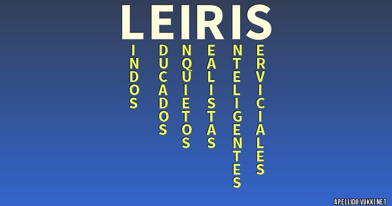 Significado del apellido leiris