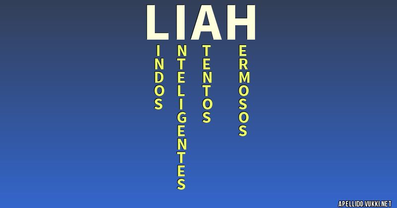 Significado del apellido liah