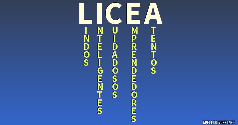Significado del apellido licea