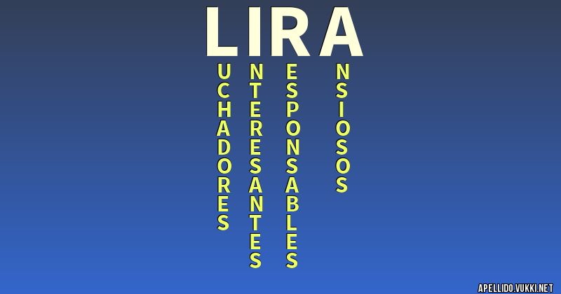 Significado del apellido lira