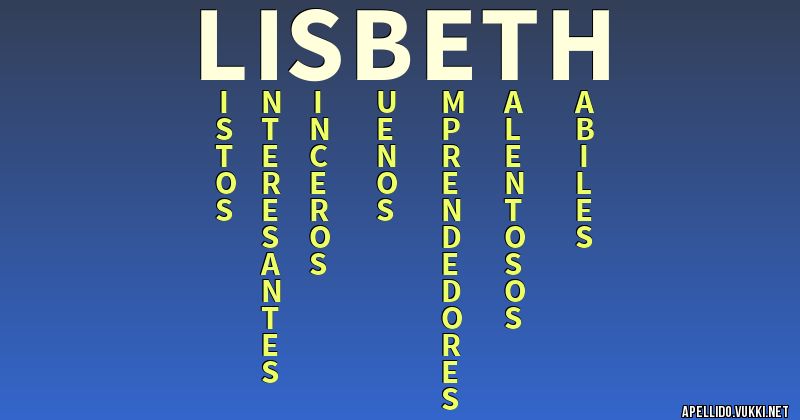 Significado del apellido lisbeth