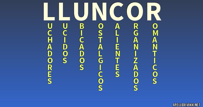 Significado del apellido lluncor