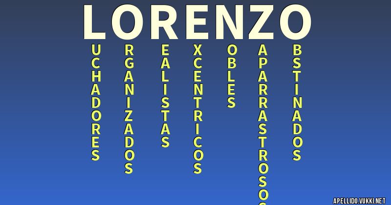 Significado del apellido lorenzo