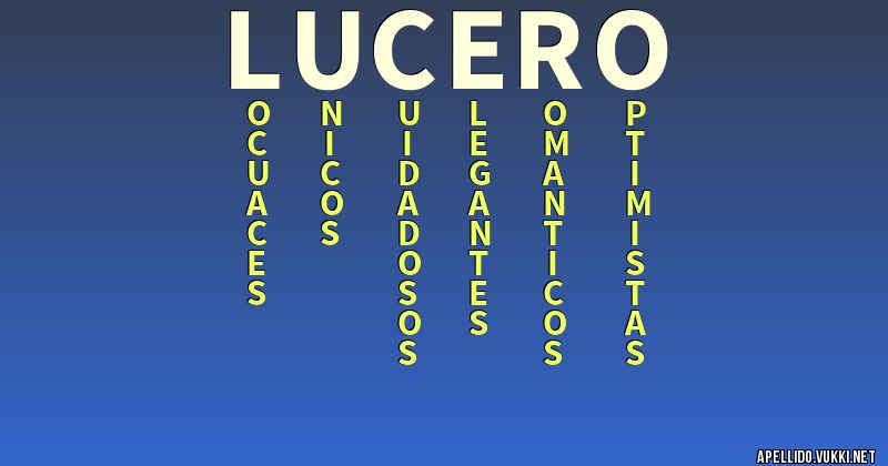 Significado del apellido lucero - Significados de los apellidos