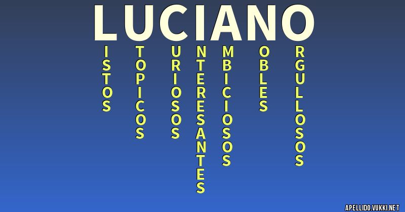 Significado Del Apellido Luciano Rodriguez Significados De Los