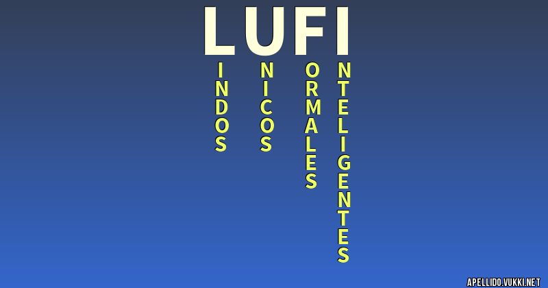 Significado del apellido lufi