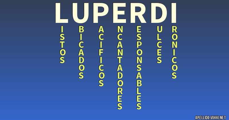 Significado del apellido luperdi