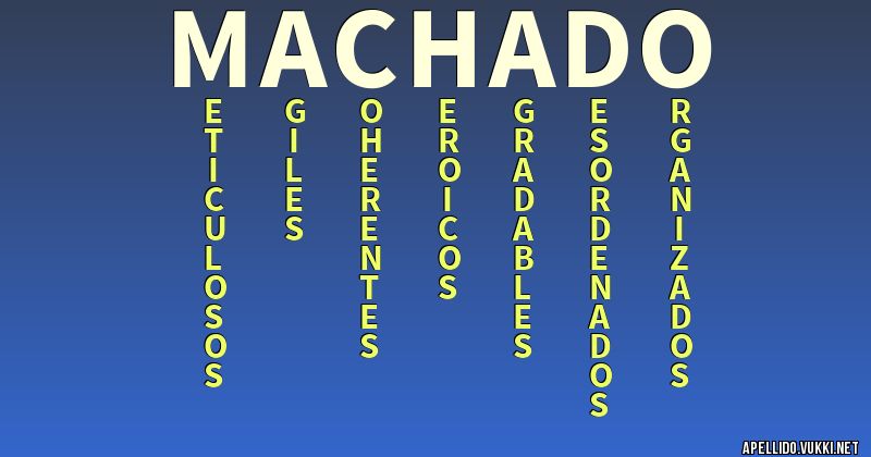 Significado del apellido machado