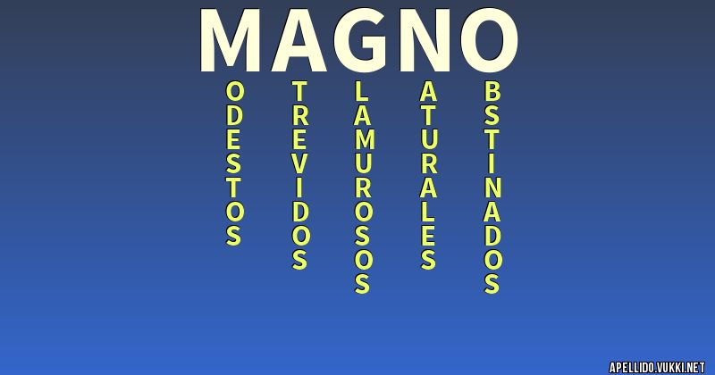 Significado del apellido magno