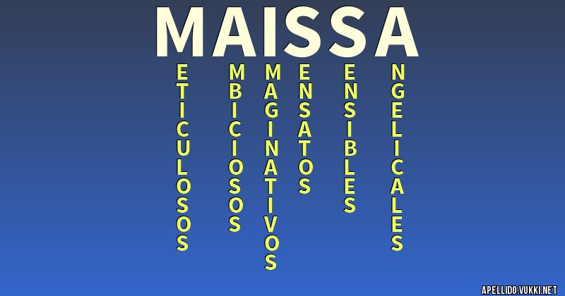 Significado del apellido maissa