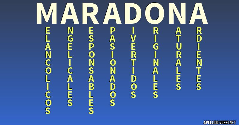 Significado del apellido maradona