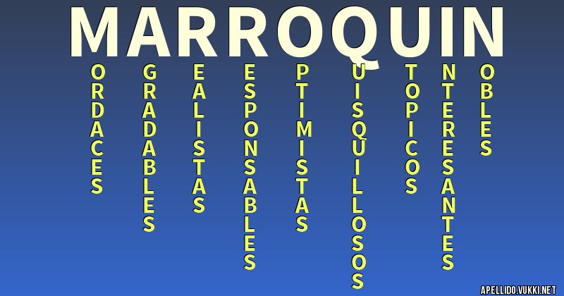 Significado del apellido marroquín