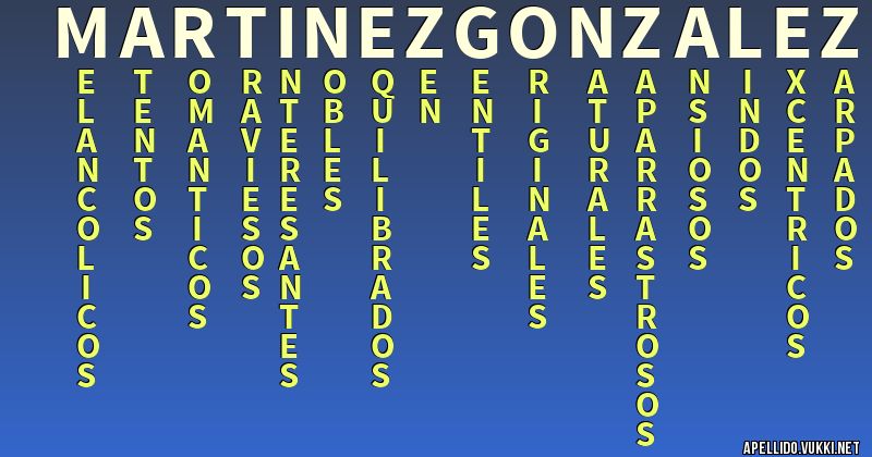 Significado del apellido martínez gonzález