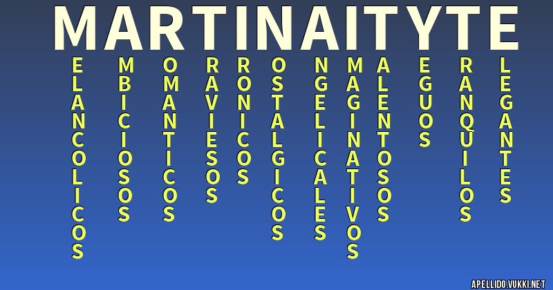 Significado del apellido martinaityte