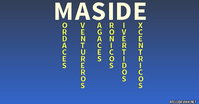 Significado del apellido maside