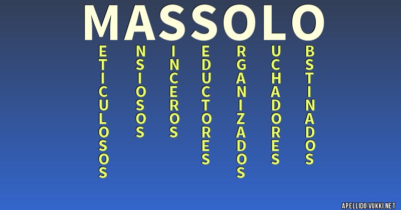 Significado del apellido massolo
