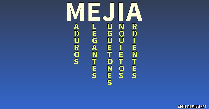 Significado del apellido mejia