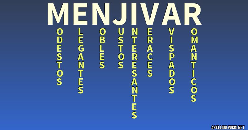 Significado del apellido menjivar