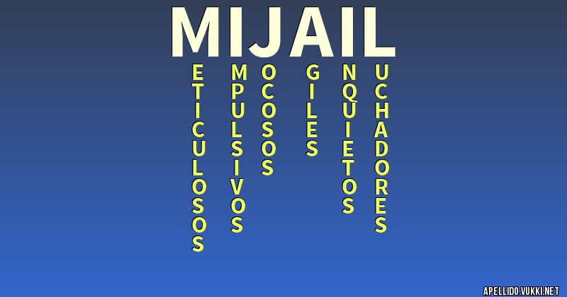 Significado del apellido mijail