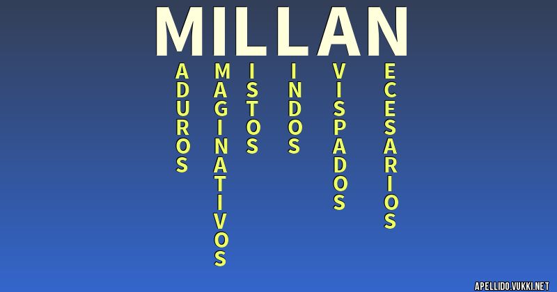 Significado del apellido millán