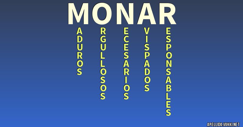 Significado del apellido monar