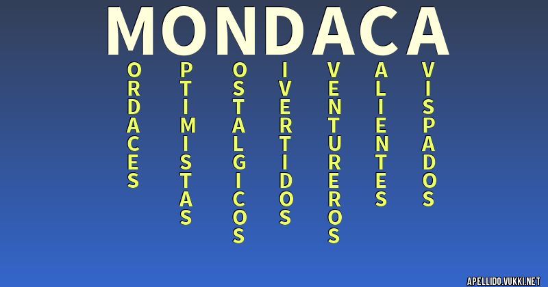 Significado del apellido mondaca