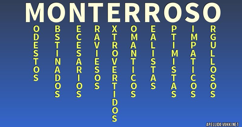 Significado del apellido monterroso Significados de los apellidos